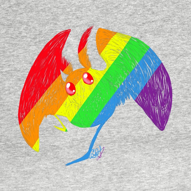 LGBTQ Pride Mothman by Kitty_Castella